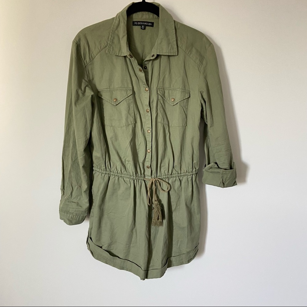 P.S.Erin Wasson Promise Army Green Romper Playsuit - Picture 2 of 9